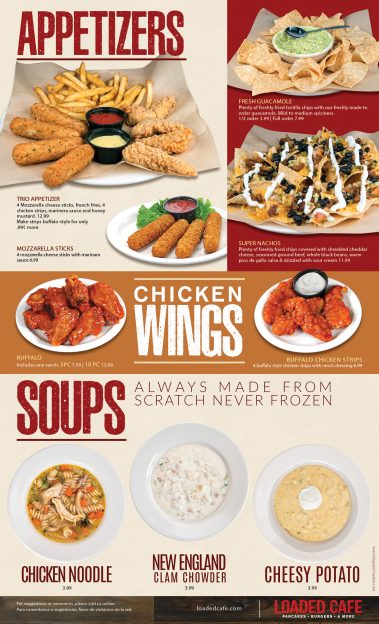 Loaded Cafe - Menu Page